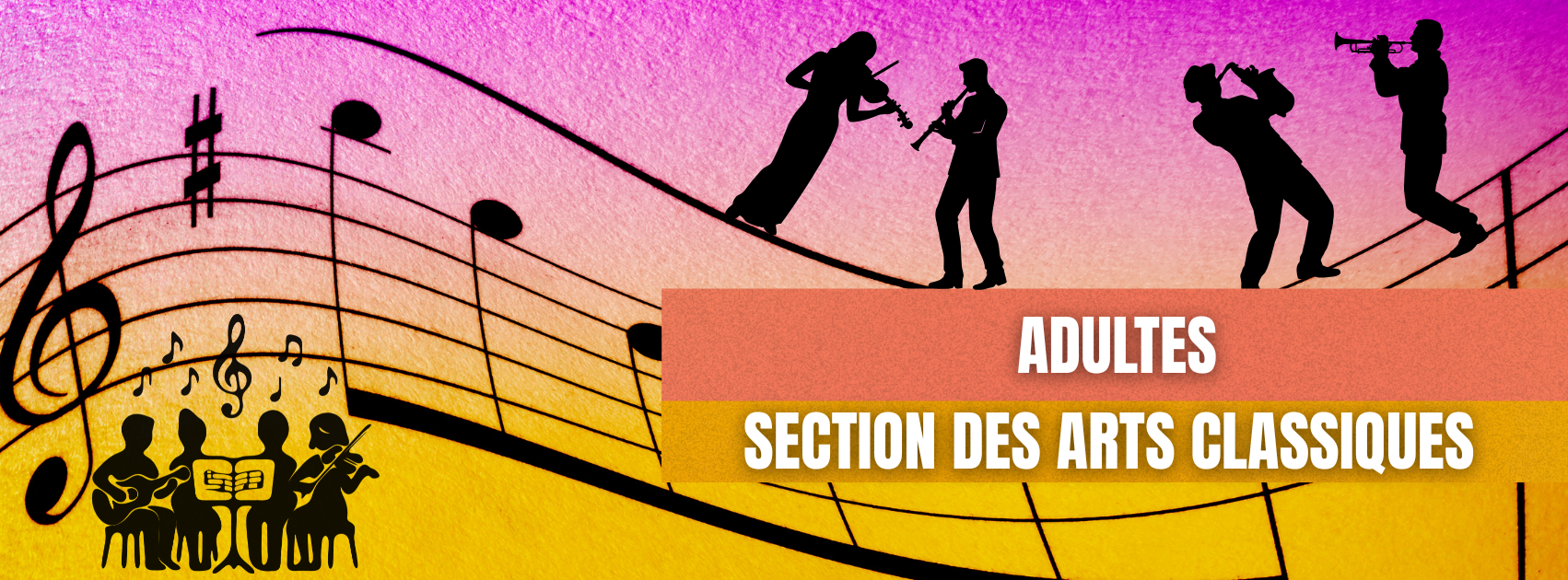 Bannière web arts classiques - Adultes