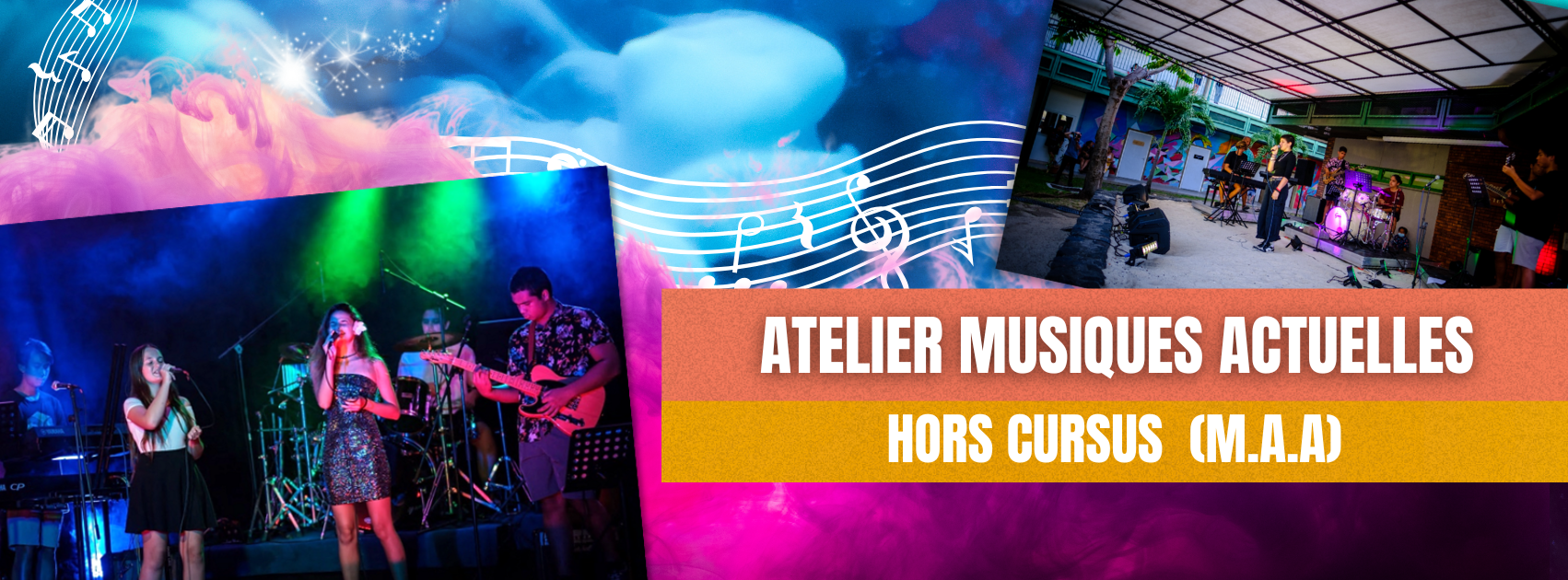 Bannière web arts classiques - Musiques Actuelles (M.A.A) - Hors Cursus - Ateliers Musiques Actuelles